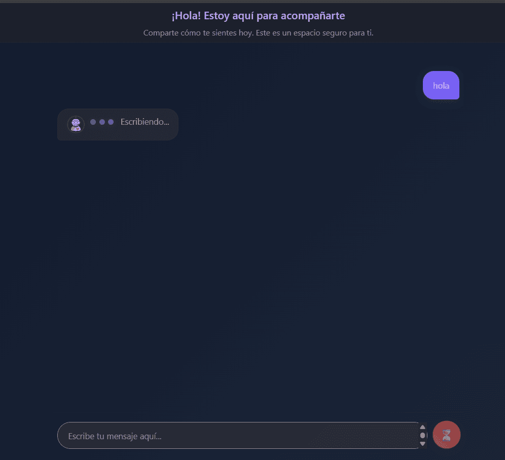 Vista del chat principal